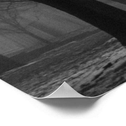 Rasen im Nebel Poster (Ecke)