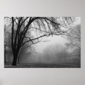 Rasen im Nebel Poster (Vorne)
