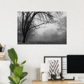 Rasen im Nebel Poster (Heimbüro)
