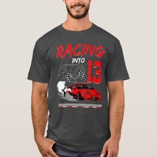 Rasen in das 13. Geburtstagsrennen 13. Junge Par T-Shirt