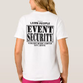 Rasen-Leute-Ereignis-Sicherheit (Licht) T-Shirt (Rückseite)