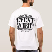 Rasen-Leute-Ereignis-Sicherheit (Licht) T-Shirt (Rückseite)