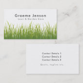 Rasen-mähende im Garten arbeitengras-Visitenkarte Visitenkarte (Vorne/Hinten)