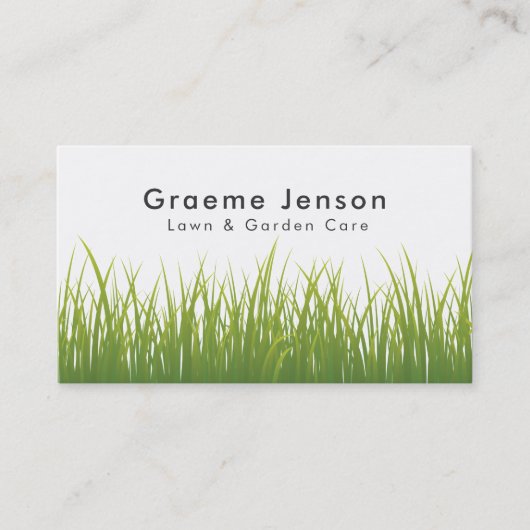 Rasen-mähende im Garten arbeitengras-Visitenkarte Visitenkarte (Vorderseite)