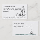 Rasen-mähendes Geschäft Terminkarte (Vorne/Hinten)