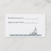 Rasen-mähendes Geschäft Terminkarte (Rückseite)