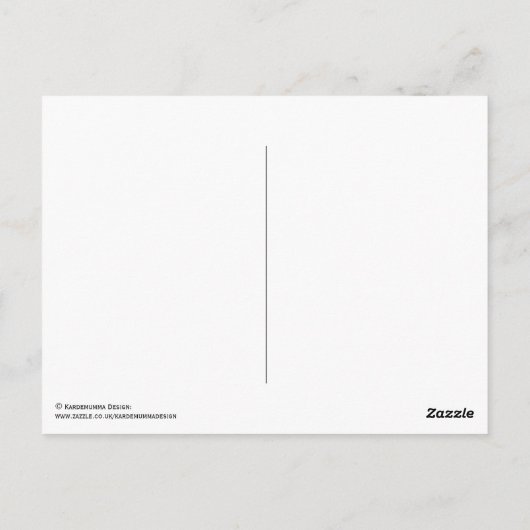 Rasen mit vierblättriges Kleeblatt - Viel Glück Postkarte (Rückseite)