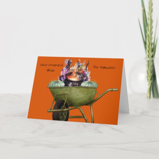 Rasen-Ornament-Ideen für Halloween-Karte Dankeskarte (Vorderseite)