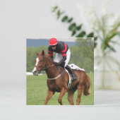 Rasen-Pferderennen-Einladungen Einladung (Stehend Vorderseite)