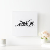 Rasen-Schüssel Quadratische Wanduhr (Zuhause)