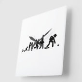 Rasen-Schüssel Quadratische Wanduhr (Winkel)