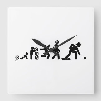 Rasen-Schüssel Quadratische Wanduhr