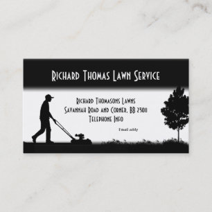 Rasen-Service-Landschaft White Business Card Visitenkarte