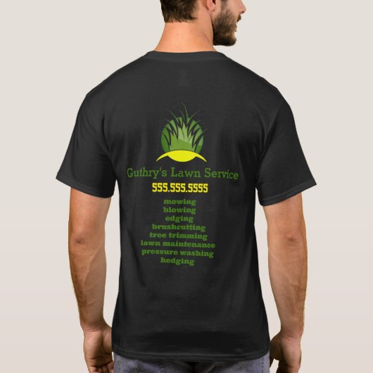Rasen-Service-Unternehmen / Landschaftsbau-T - Shi T-Shirt (Rückseite)