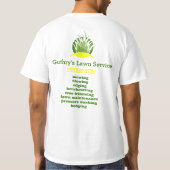 Rasen-Service-Unternehmen / Landschaftsbau-T - Shi T-Shirt (Rückseite)