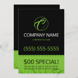 Rasen-Sorgfalt-12x18 Flyer Einladung