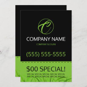 Rasen-Sorgfalt-12x18 Flyer Einladung