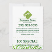 Rasen-Sorgfalt-12x18 Flyer Einladung (Rückseite)