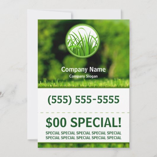 Rasen-Sorgfalt-12x18 Flyer Einladung (Vorderseite)