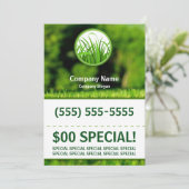 Rasen-Sorgfalt-12x18 Flyer Einladung (Stehend Vorderseite)