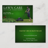 Rasen-Sorgfalt-Gras-Ausschnitt Visitenkarte (Vorne/Hinten)
