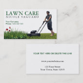 Rasen-Sorgfalt-Gras-Ausschnitt Visitenkarte (Vorne/Hinten)