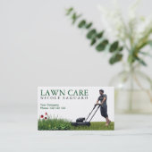 Rasen-Sorgfalt-Gras-Ausschnitt Visitenkarte (Stehend Vorderseite)