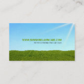 Rasen-Sorgfalt-Landschaftsgestalter Empfehlungskarte (Rückseite)