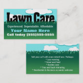Rasen-Sorgfalt. Landschaftsgestaltung. Mähen. Visitenkarte (Vorne/Hinten)