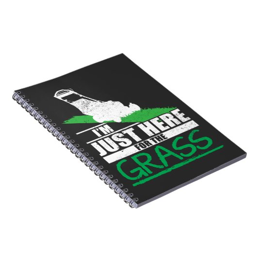 Rasen-Sorgfalt-lustiges Rasenmäher-Gras-Mähen Notizblock (Rechte Seite)