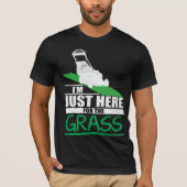 Rasen-Sorgfalt-lustiges Rasenmäher-Gras-Mähen T-Shirt (Vorderseite)