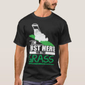 Rasen-Sorgfalt-lustiges Rasenmäher-Gras-Mähen T-Shirt (Vorderseite)