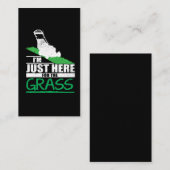 Rasen-Sorgfalt-lustiges Rasenmäher-Gras-Mähen Visitenkarte (Vorne/Hinten)