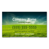 Rasen-Sorgfalt-Magnet Magnetische Visitenkarte (Vorderseite)