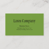 Rasen-Sorgfalt oder Visitenkarte (Rückseite)