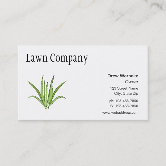 Rasen-Sorgfalt oder Visitenkarte (Vorderseite)