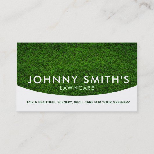 Rasen-Sorgfalt-Slogan-Visitenkarten Visitenkarte (Vorderseite)