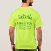 Rasen-Sorgfalt-T - Shirt (Rückseite)