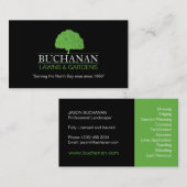 Rasen-Sorgfalt und im Garten arbeitenVisitenkarte Visitenkarte (Vorne/Hinten)