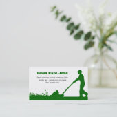 Rasen-Sorgfalt-Visitenkarte mit dunkleren grünen Visitenkarte (Stehend Vorderseite)