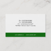 Rasen-Sorgfalt-Visitenkarte mit dunkleren grünen Visitenkarte (Rückseite)