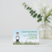 Rasen-Sorgfalt-Visitenkarte Visitenkarte (Stehend Vorderseite)