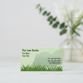 Rasen-Sorgfalt-Visitenkarten Visitenkarte (Stehend Vorderseite)