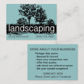 Rasen-Sorgfaltgeschäft/Service-Kartenschablone Visitenkarte (Vorne/Hinten)