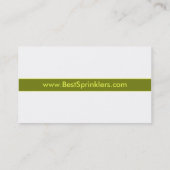 Rasen-Sprenger-Visitenkarte Visitenkarte (Rückseite)