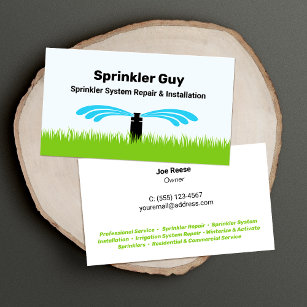 Rasen-Sprinkler-BewässerungFitter und Reparatur Visitenkarte