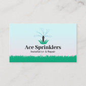 Rasen Sprinkler System Elegante Pastelle Visitenkarte (Vorderseite)