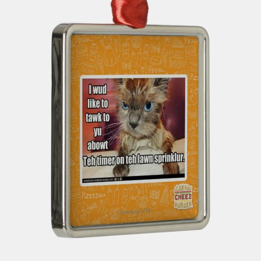 Rasen Sprinklur Timer Silbernes Ornament (Rechts)