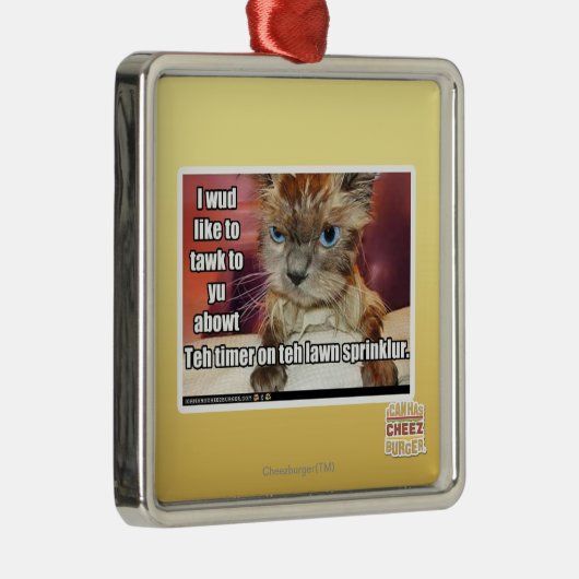 Rasen Sprinklur Timer Silbernes Ornament (Rechts)