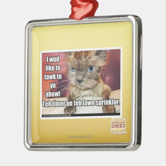 Rasen Sprinklur Timer Silbernes Ornament (Links)